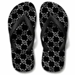 Chinelo Feminino Gucci Black White - Imagem 4
