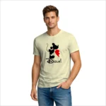 Camiseta Masculina Dia dos Namorados Metade Coração Dela - Imagem 15