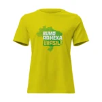 Camisa Feminina Baby Look Rumo ao Hexa Brasil Mapa - Imagem 13