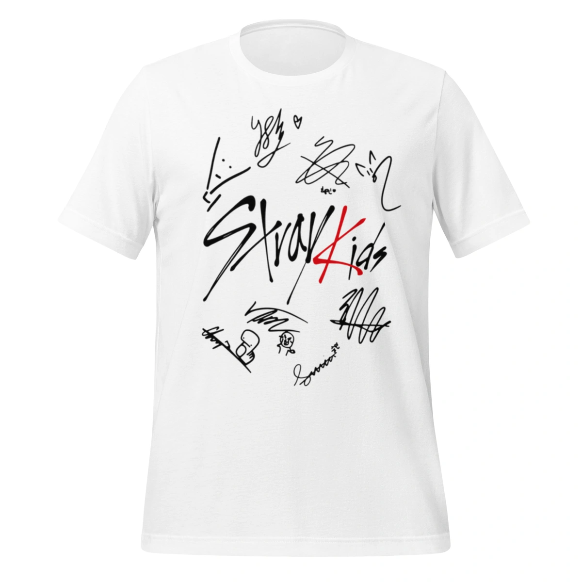 Camisa Feminina Baby Look Stray Kids Asinaturas Camisa Feminina Baby Look Stray Kids Asinaturas