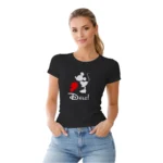 Camisa Feminina Baby Look Dia dos Namorados Metade do Coração Dele - Imagem 3