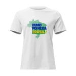Camisa Feminina Baby Look Rumo ao Hexa Brasil Mapa