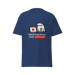 Camiseta Masculina Dia dos Namorados Metade Você Hackeou Meu Coração - Imagem 7