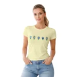 Camisa Feminina Baby Look Linha Do Tempo Brasil - Imagem 3