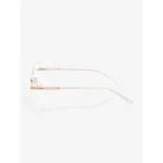 Óculos Feminino Rosé Semi Rimless Leve Elegante Armação Metal Delicada Clássica - Imagem 2
