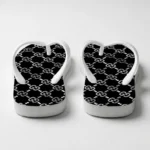 Chinelo Feminino Gucci Black White - Imagem 2