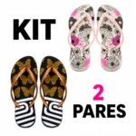 Kit 2 Chinelos Feminino Estampa Aleatorio - Imagem 2