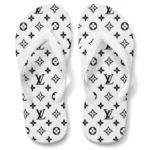 Chinelo Feminino LV Black White