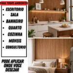Papel De Parede Vinílico Madeira Escura Cumaru 5 Metros - Imagem 5