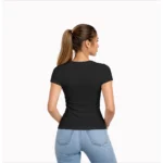 Camisa Feminina Baby Look Dia dos Namorados Metade do Coração Dele - Imagem 4